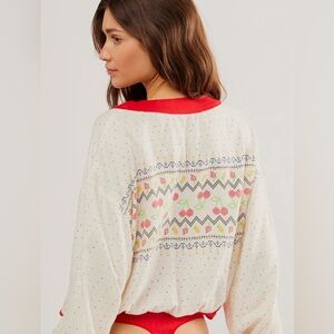 Free People Cherry Long Sleeve